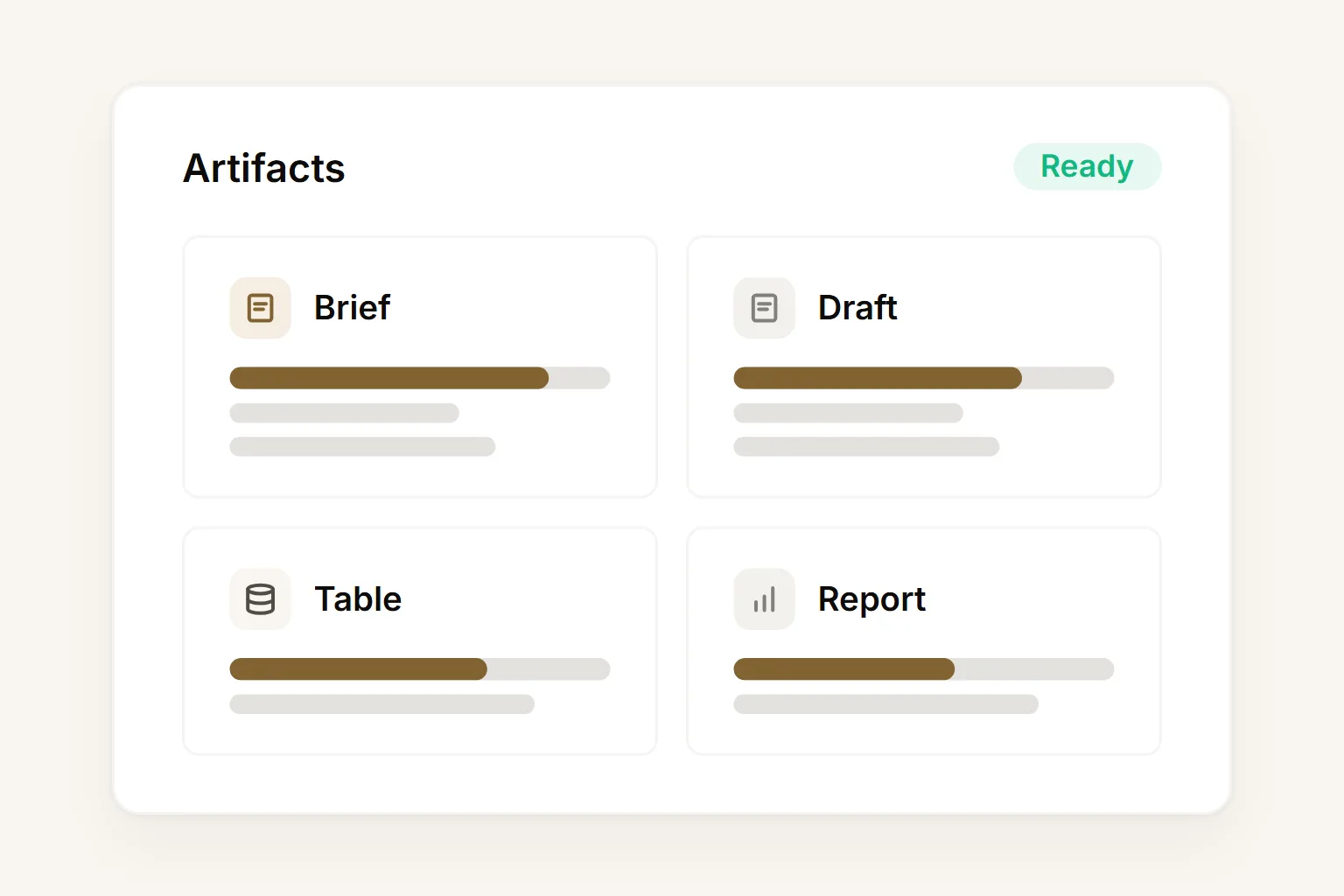 Reviewable artifacts