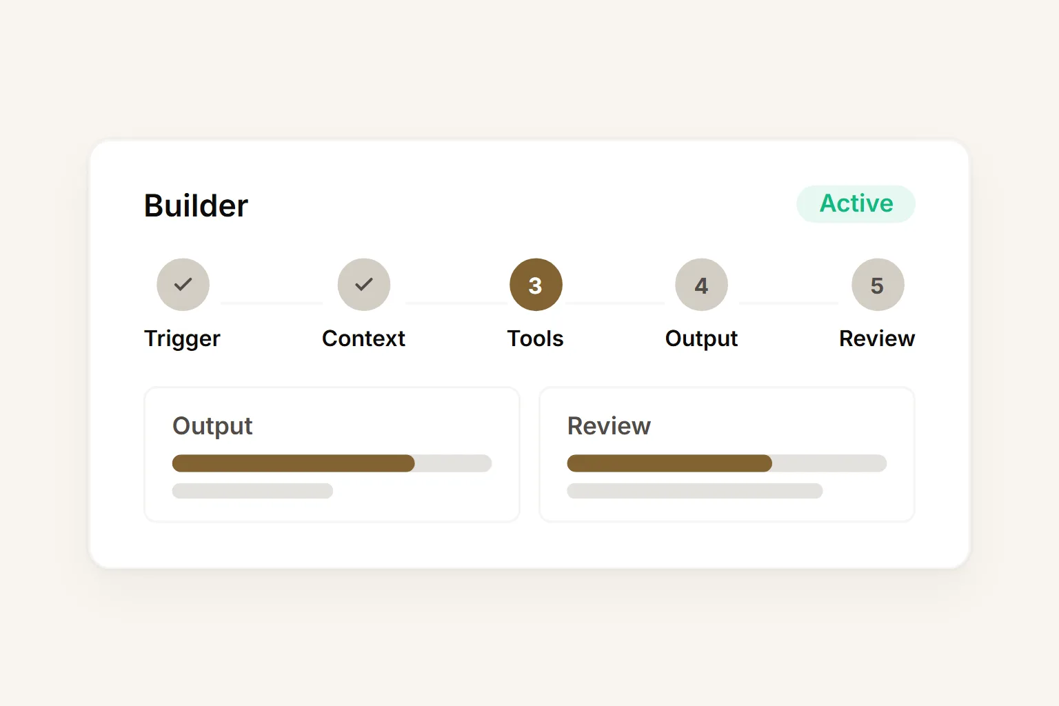 Visual workflow builder